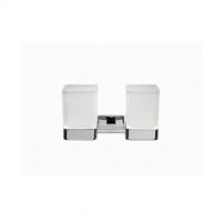 Inda wall-mounted double holder and tumbler Lea A1810F CR21