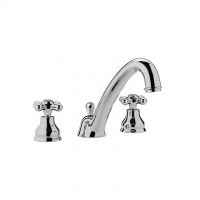 Paffoni 3-hole basin mixer, low spout Iris Item: IRV055