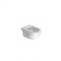 Gsi Wall-mounted single-hole bidet with overflow hole and bottom fixings City Pro 9164111