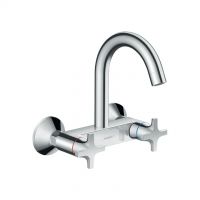 Hansgrohe Wall-mounted two-handle sink mixer Logis 71286000