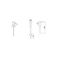 Inda spare dispenser in chrome plated brass for soap dispenser Forum R76120001