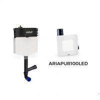 Valsir Ariapur100Led with Tropea S cistern, pneumatic model VS0858372 Murare S84 