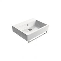 Gsi Single-hole basin with overflow hole, 60x47 cm, Kube 8931111