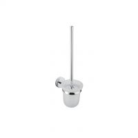 Inda wall-mounted toilet brush holder with glass dish Forum A36140 CR21
