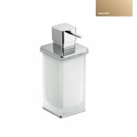 Colombo Countertop etched glass soap dispenser Lul Chrome Item: B9322 HPS Oro