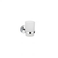 Inda wall-mounted tumbler holder with glass tumbler Forum A36100 CR