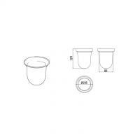 Inda dish in satined glass spare part Forum R76140