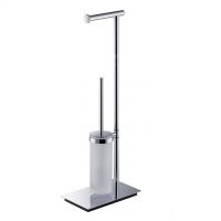 Colombo Floor-standing column with toilet paper holder and toilet brush holder B9904