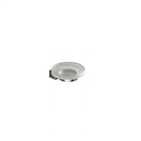 Inda Wall-mounted soap holder with satin glass dish Logic Item: A33110 CR