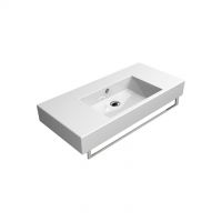 GSI Lavabo con foro troppopieno monoforo 100x47 cm Serie Kube 895111