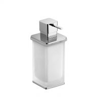 Colombo Countertop etched glass soap dispenser Lul Chrome Item: B9322