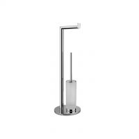 Gessi Standing set with toilet paper holder and toilet brush holder 38935