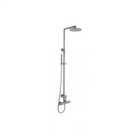 Paffoni Shower column with mixer Steel Item: ZCOL 500 STEEL TOP AC