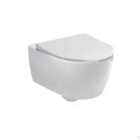 Pozzi-Ginori Wall-hung back-to-wall toilet bowl, antibacterial soft-close seat Rimfree 78357000