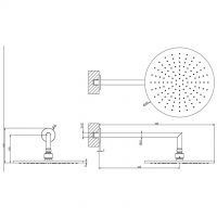 Gessi 47370#149 EMPORIO SHOWER soffione anticalcare per doccia, a