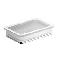 Colombo Countertop etched glass soap holder Lul Item: B6240
