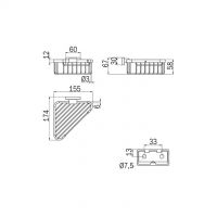 Inda Corner basket Lea A18310 CR