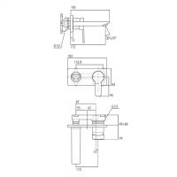 Ideal Standard Wall-mounted basin mixer Giò A6107AA