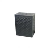 KOH-I-NOOR porta biancheria ecopelle con sacca interna 41,5xh50 Intrecci 2962BK