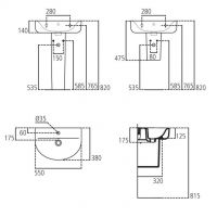 IDEAL STANDARD lavabo ceramica ARC CONNECT SPACE E133201