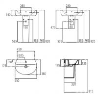 Ideal Standard Sphere basin Connect Space E133301
