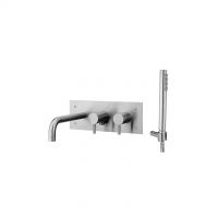 Paffoni Bathtub/Shower mixer for concealed installation Steel STEEL002 AC