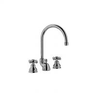 Paffoni 3-hole basin mixer, high spout Iris Item: IRV057