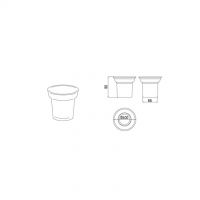 Inda spare tumbler in satined glass Raffaella R32100