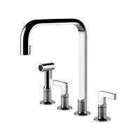 Gessi three holes mixer with handshower in various finishes Inciso 58703