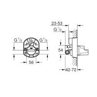 GROHE BUILT-IN FOR SINGLE LEVER SHOWER MIXER EURODISC 33964000