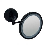 COLOMBO DESIGN SPECCHIO INGRANDITORE NERO CON LED A PARETE B9954