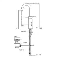 IDEAL STANDARD miscelatore lavabo bocca alta MARA A9029AA