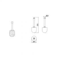 Cavalletto portaoggetti universale per box doccia con mensola e porta  salvietta Colombo Design B9659 • Maniglie Design