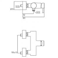 IDEAL STANDARD miscelatore doccia esterno MARA A9015AA