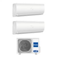 Haier climatizzatore dual split 9+9 unit interna esterna Ies R32 AS25+AS25+2U40
