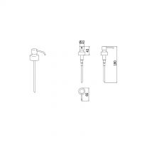 Inda dispenser in chrome-plated brass for soap dispenser R01060001