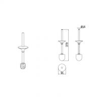Inda brush with white handle My Love Colorella RV014A030