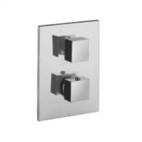 Paffoni 2-way thermostatic shower mixer for concealed installation Level LEQ518CR