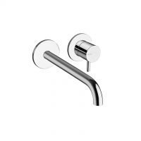 Cristina Rubinetterie Exposed set for basin mixer, L-size, with Up&Down waste Tricolore Verde TV259