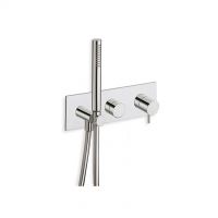 Cristina Rubinetterie Exposed set for single-lever bathtub/shower mixer Tricolore Verde TV 602
