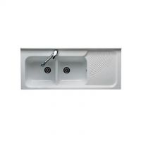 Dolomite mobile sink with dish drainer on the right 120x50 cm Arno J067200