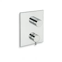 Cristina Rubinetterie Exposed set for single-lever bathtub/shower mixer for concealed installation Tricolore Verde TV 120