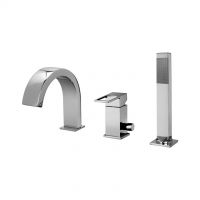 PAFFONI deck mounted mixer with waterfall spout (3 holes) EFFE EF040CR