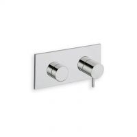 Cristina Rubinetterie Exposed set for single-lever bathtub/shower mixer for concealed installation Tricolore Verde TV 611