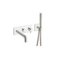 Cristina Rubinetterie Exposed set for single-lever bathtub/shower mixer Tricolore Verde TV 102