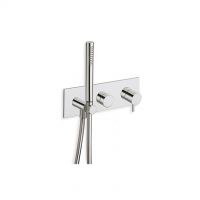 Cristina Rubinetterie Exposed set for single-lever bathtub/shower mixer Tricolore Verde TV 603