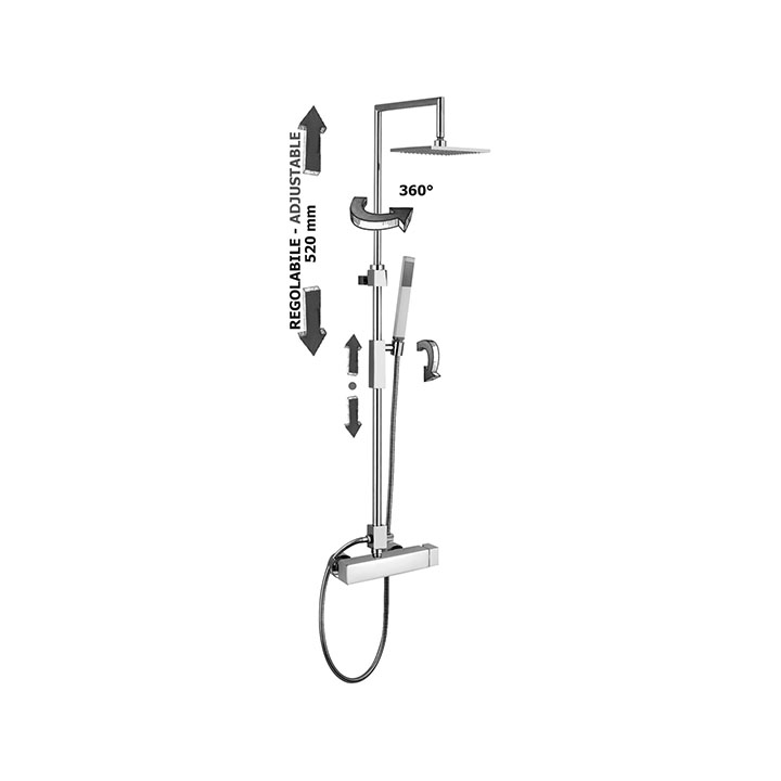 PAFFONI colonna doccia SYNCRO PLUS A ZCOL620CR