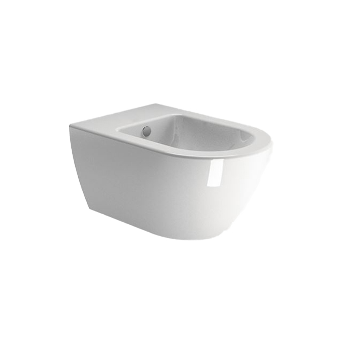 GSI bidet sospeso monoforo con foro troppopieno 55x36 cm Pura 8865111