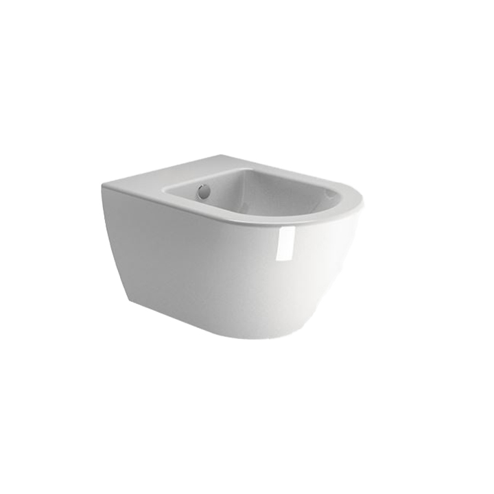 GSI bidet sospeso monoforo con foro troppopieno 50x36 cm Pura 8864111