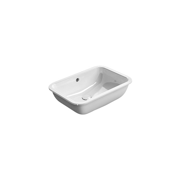 GSI lavabo con foro troppopieno sottopiano 55x38 cm bianco Pura 724311